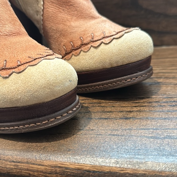 Vintage Vince Camuto Mid Calf Suede Patch Boots - Picture 11 of 16